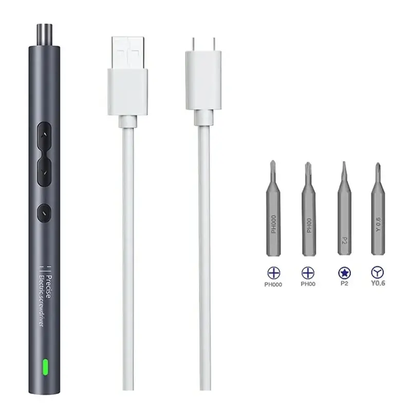 Elektroschrauber-Präzisionssets, 6-in-1-Elektrowerkzeuge, wiederaufladbar, magnetisch, Mini-Klein-Bits für die Reparatur von Mobiltelefonen von Xiaomi Image