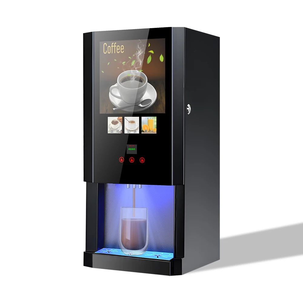 Großhandel OEM Vollautomatischer Büro- und Gewerbe-Kaffeeautomat Instantkaffee-Verkaufsautomat für Cafeteria und Hotel Image