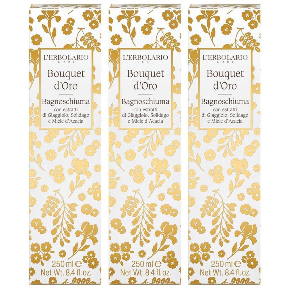 L´Erbolario Bagnoschiuma Bouquet d'Oro 3x250 ml