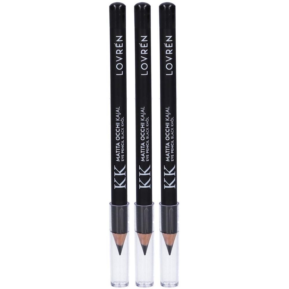 Lovren KK1 Matita Occhi Kajal Black Khôl 3x1 St