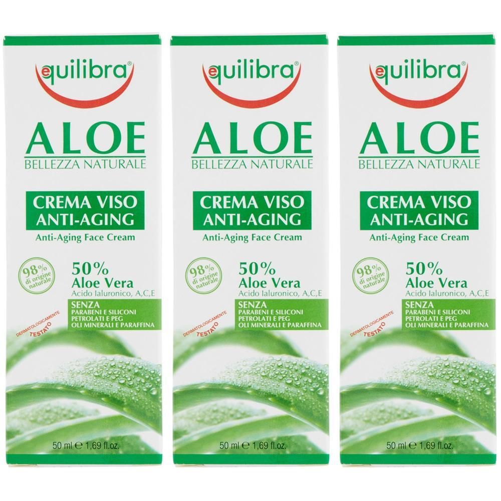 Equilibra® ALOE Crema Viso Anti-Aging 3x50 ml