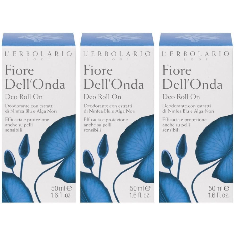 L`Erbolario Deodorante Roll On Fiore Dell'Onda 3x50 ml Roller
