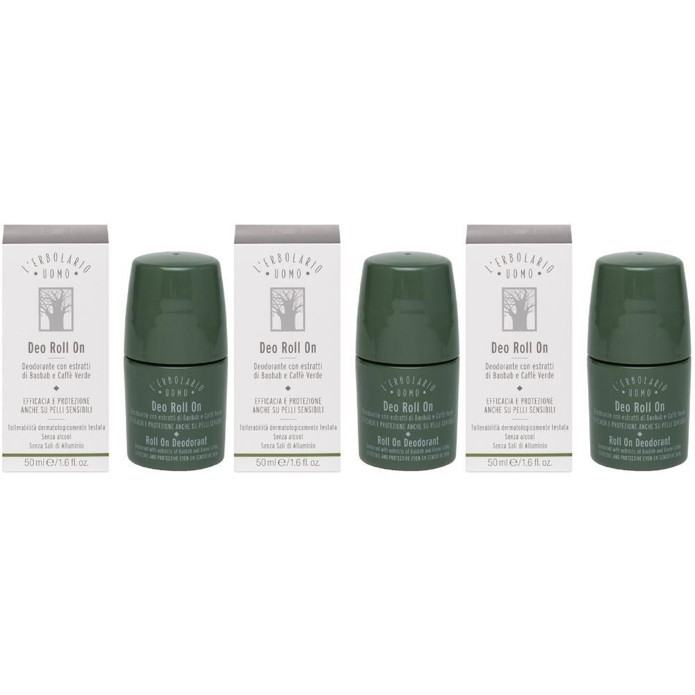 L`Erbolario Deodorante Roll On L'Erbolario Uomo 3x50 ml Roller