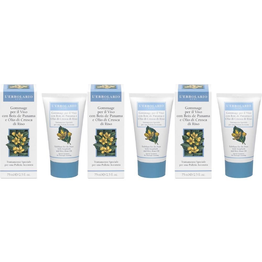 Gommage Viso Bois De Panama E Olio Di Crusca Riso 75 Ml 3x75 ml Gel