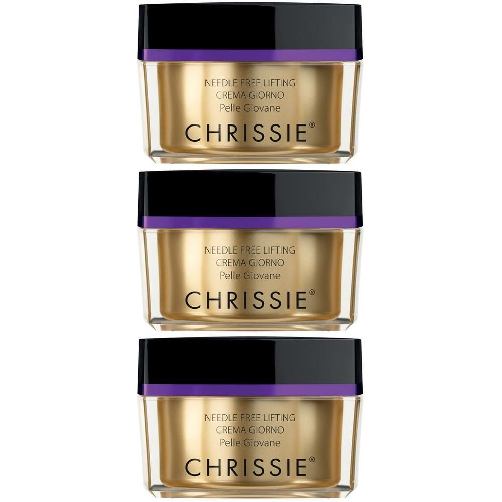 Chrissie Needle Free Crema Giorno Antiage Pelle Giovane 3x50 ml