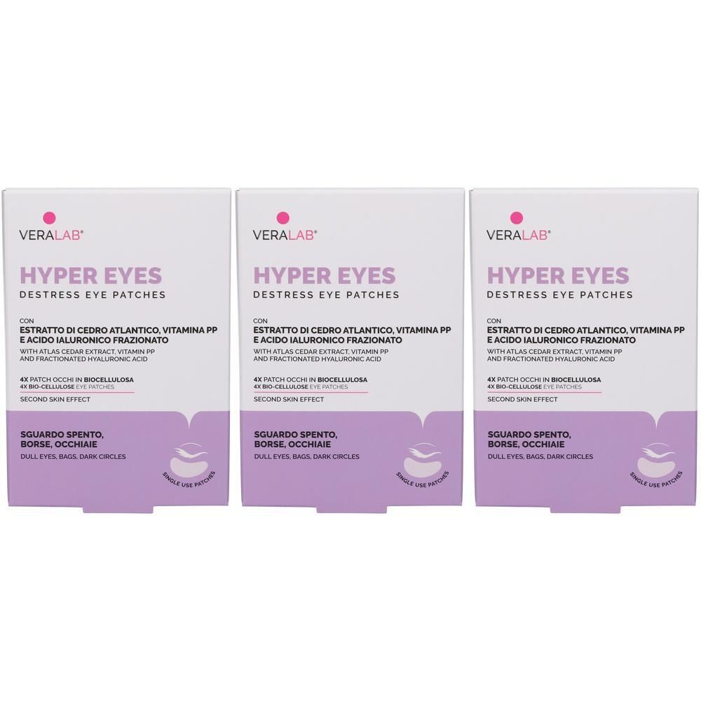 Veralab Hyper Eyes Destress Eye Patches Kit 4 Pezzi 3x4 St
