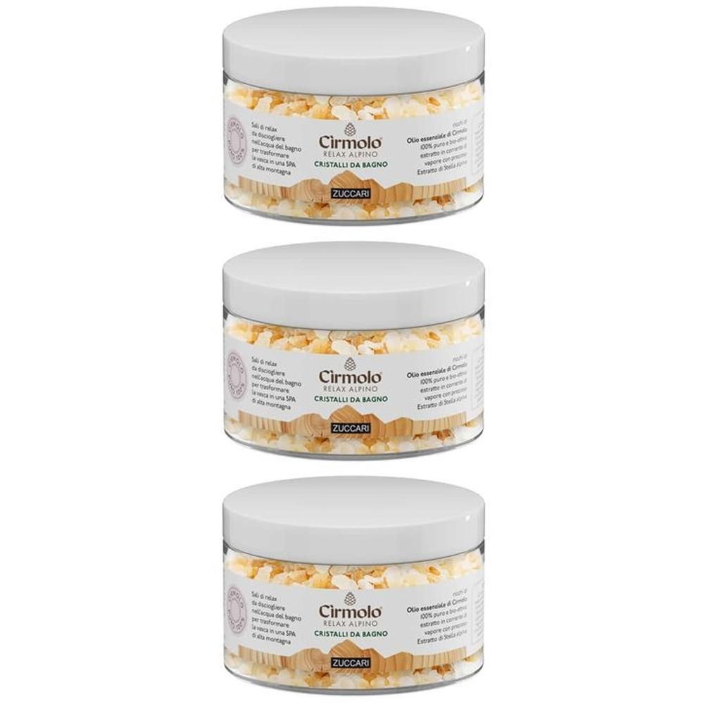 Cirmolo Relax Alpino-Cristalli da Bagno Vaso 3x250 g