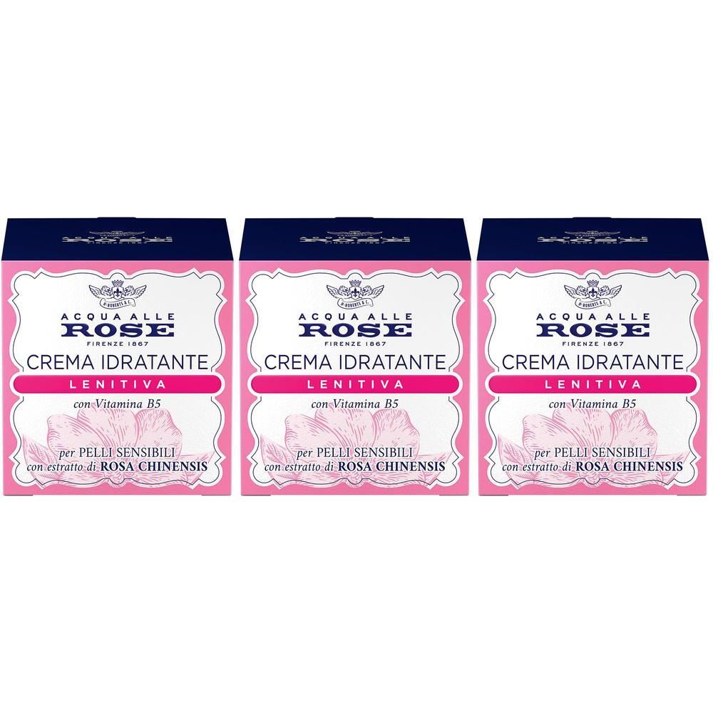 Acqua alle Rose - Crema viso idratante Lenitiva 3x50 ml