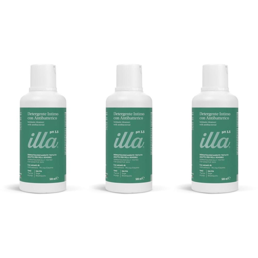 Illa Detergente Intimo Antibatterico Ph 3.5 3x500 ml
