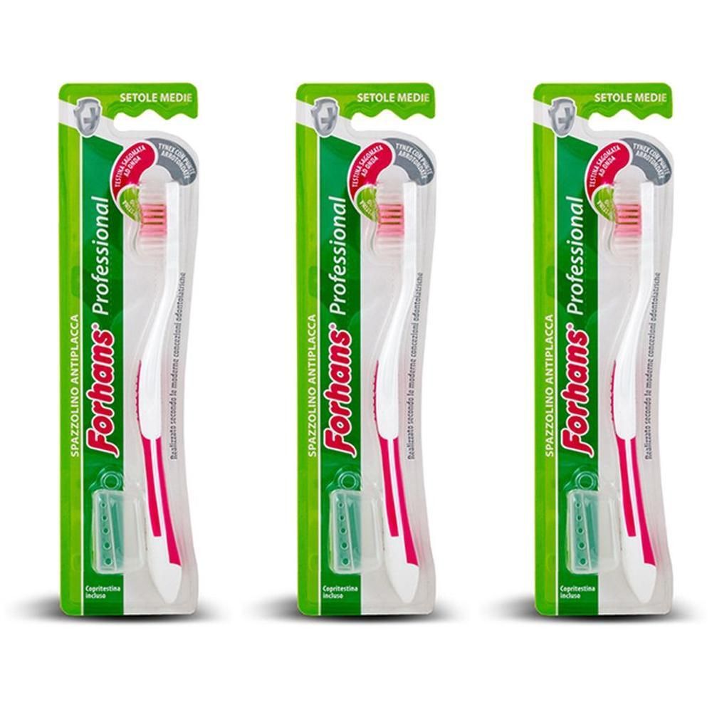 Forhans Spazzolino Professional Setole Medie 3x1 pz da denti