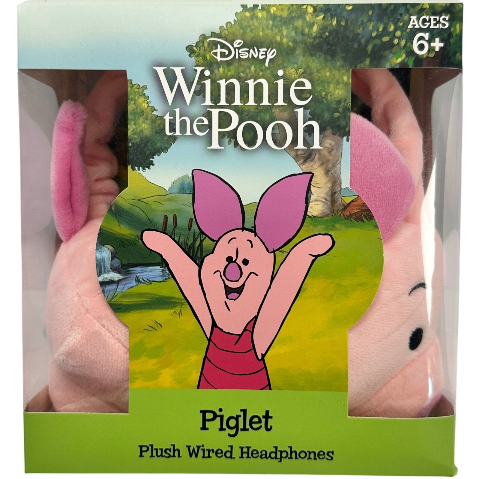 Disney Headphones | Disney Winnie The Pooh Piglet Plush Wired Headphones Kids Adjustable Hp-0037 New | Color: Pink | Size: Os