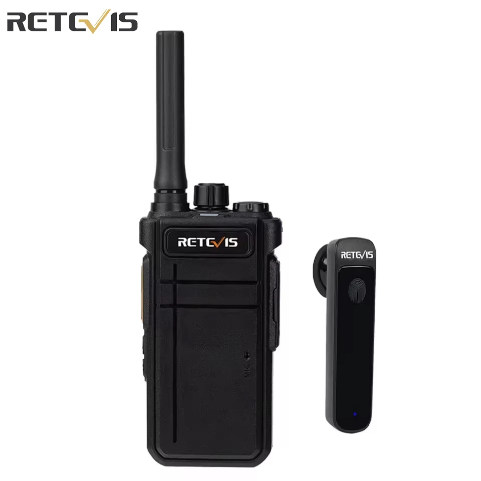 Retevis Walkie Talkie Bluetooth-Kompatibel RB637 PTT PMR446 FRS Zwei-weg Radio Tragbare Radio Walkie-talkies für Hotel Restaurant Image