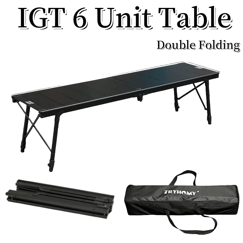 Camping IGT Tisch igt 6-Einheit Tisch Leichter Tisch aus Aluminiumlegierung Ultraleichter klappbarer Camping-Schreibtisch Picknick Taktischer IGT-Tisch