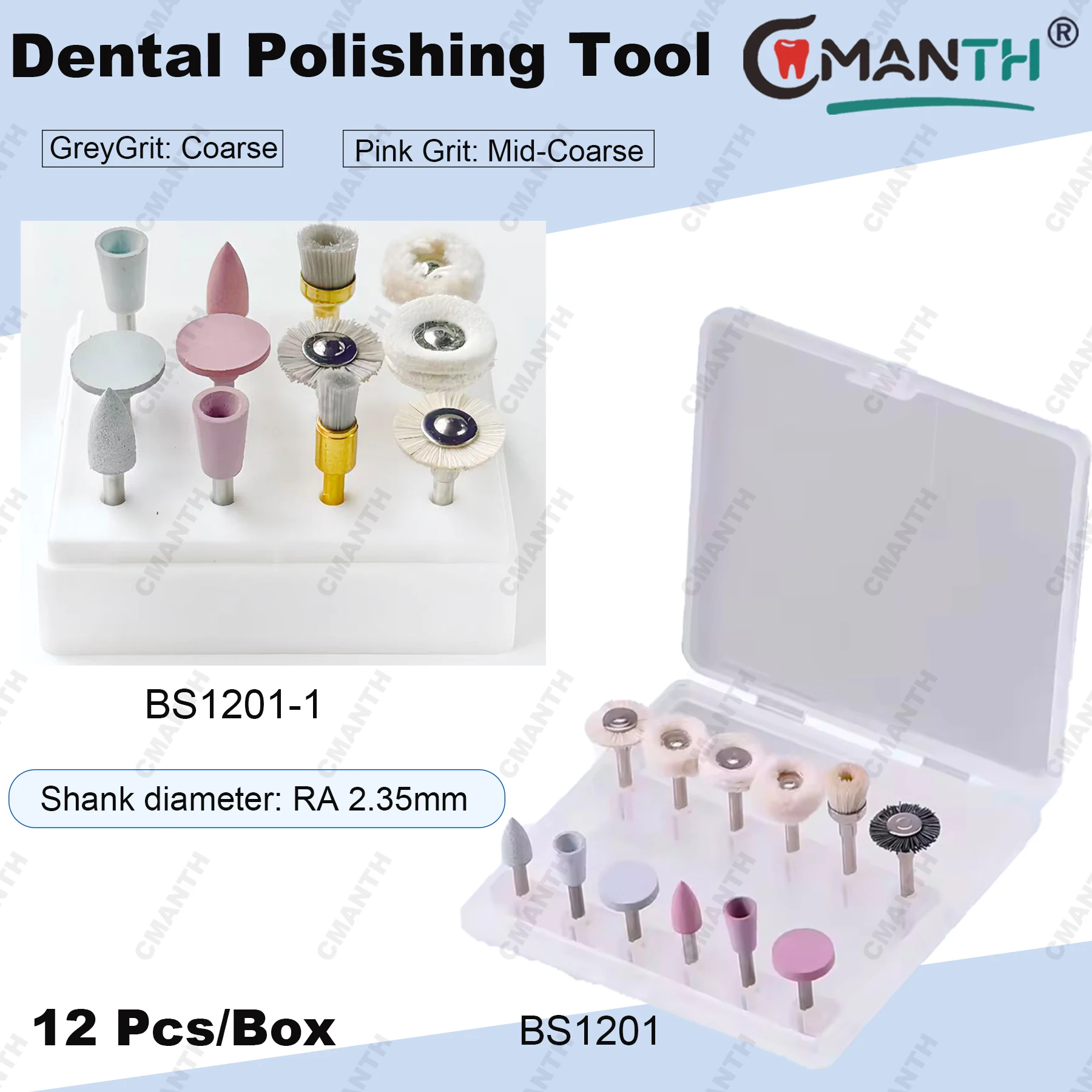 12 Teile/schachtel Dental Polieren Set Silikon und Pinsel Schleifen Kopf Gemischt Polieren Set Für Niedrige Geschwindigkeit Handstück Zahnmedizin Werkzeuge Image
