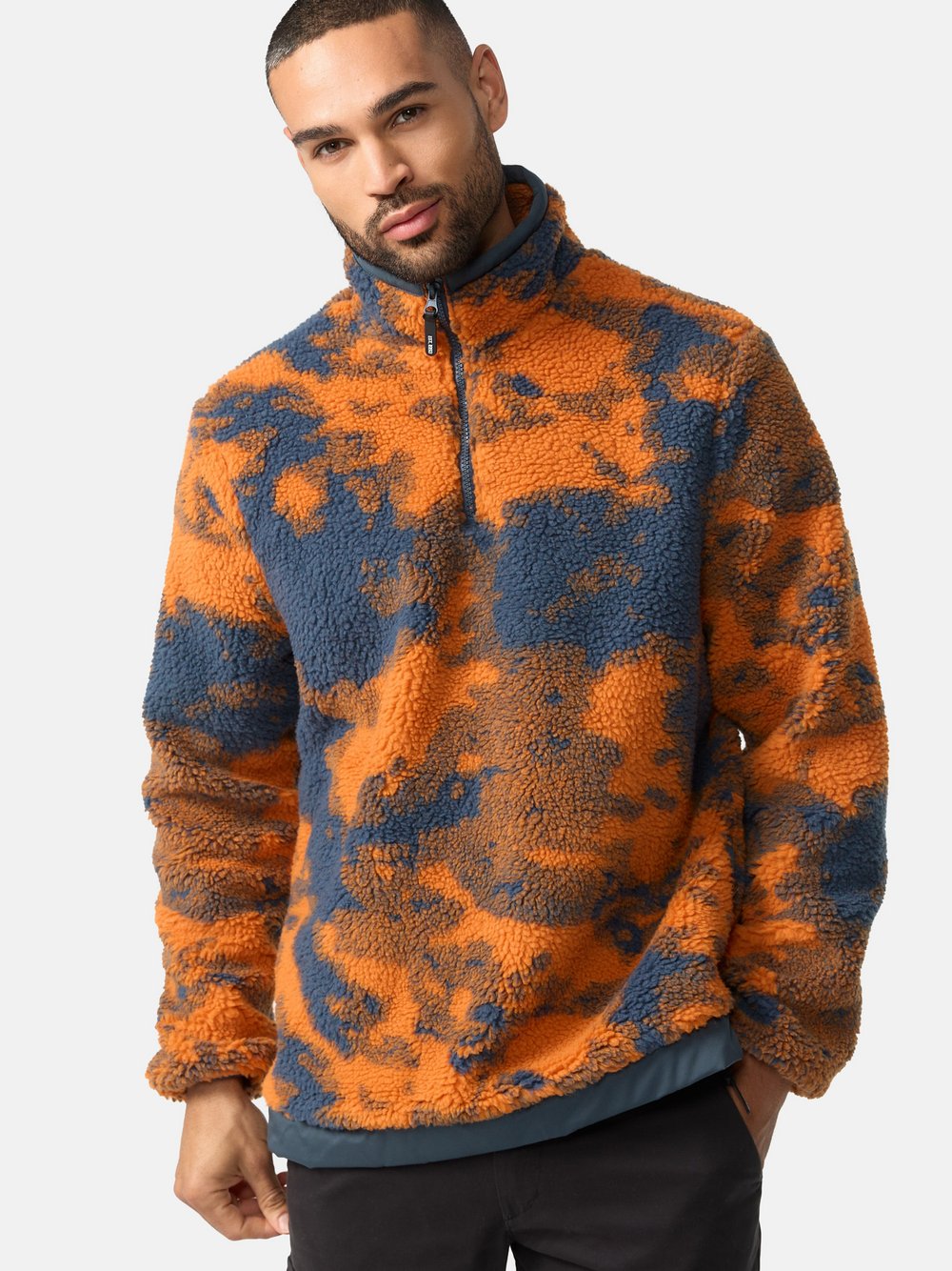 Indicode Fleecepullover Herren orange, M Image