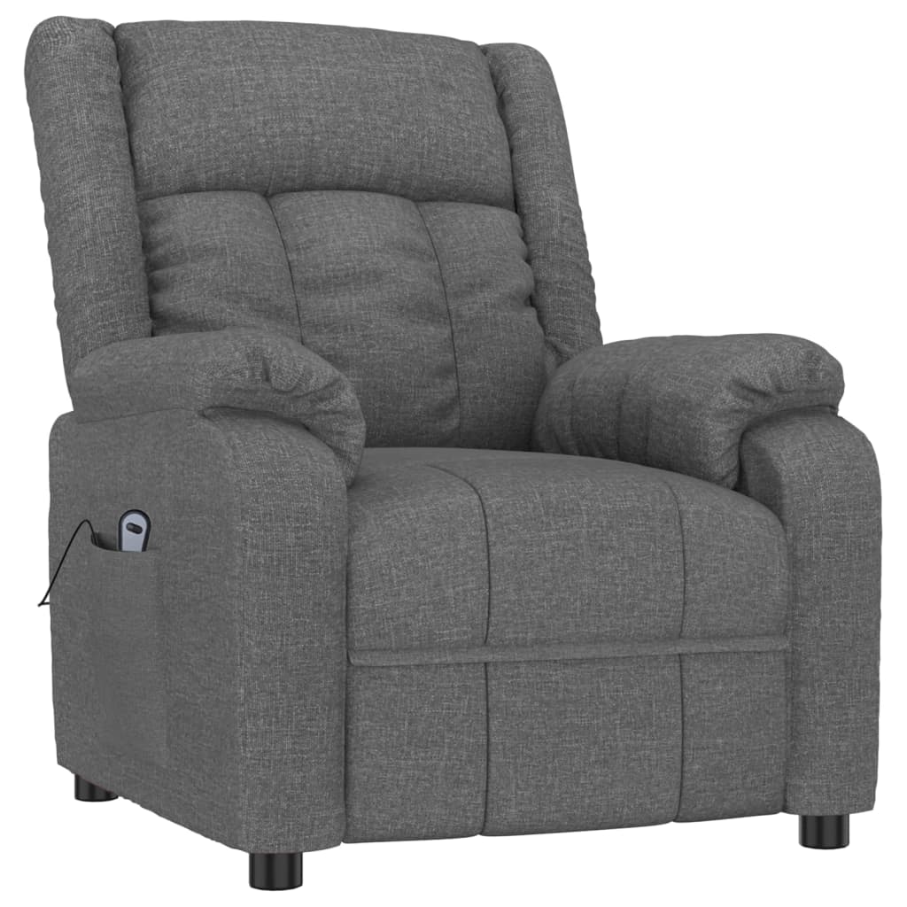 vidaXL Relaxsessel Elektrisch Dunkelgrau Stoff Image