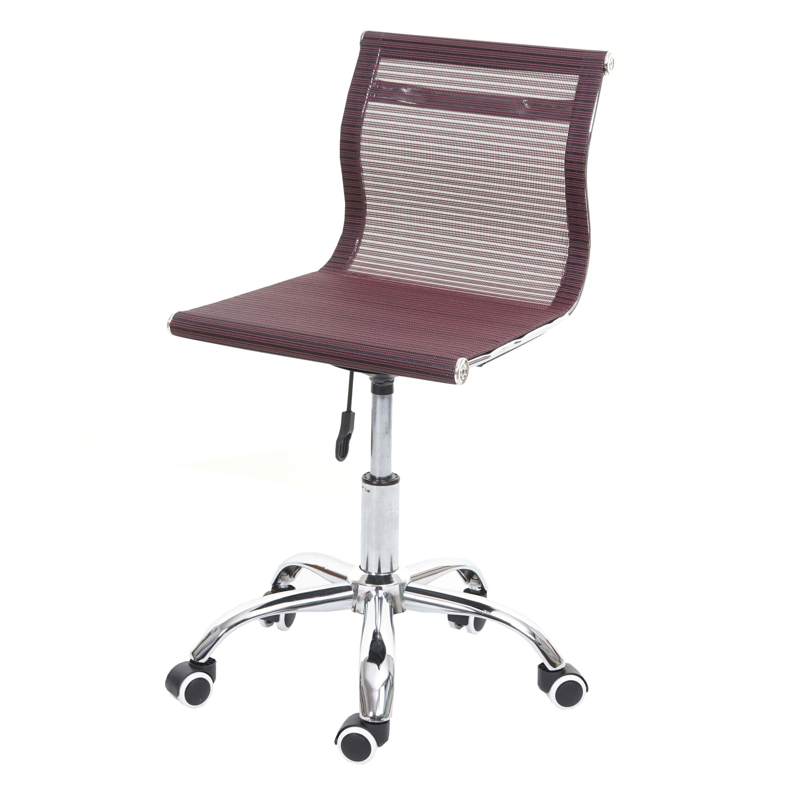 Bürostuhl HWC-K53, Drehstuhl Schreibtischstuhl Computerstuhl, Netzbezug Stoff/Textil ~ weinrot