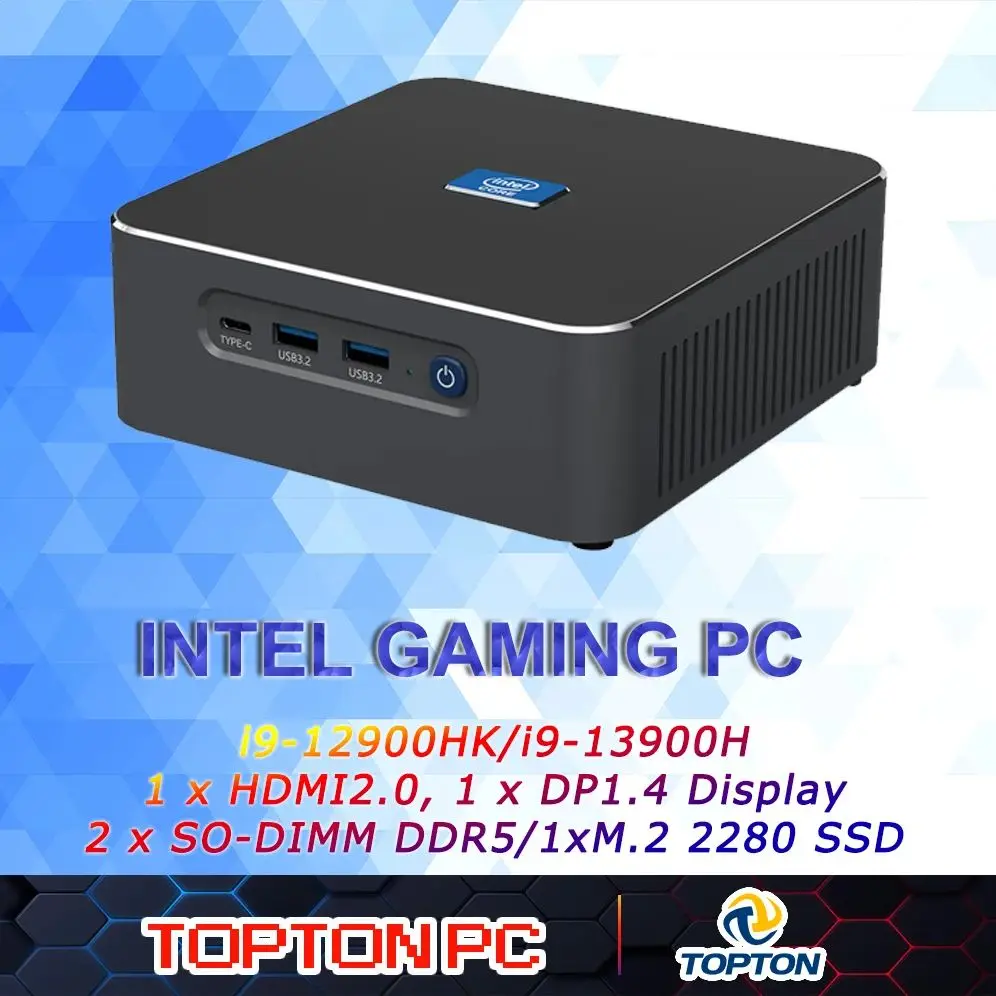 2025 Mini PC i9-13900H i9 12900HK Desktop Computer Windows 11 Pro (TPM2.0) DP/HDMI/Dual Display VESA for Home/Business WiFi6E