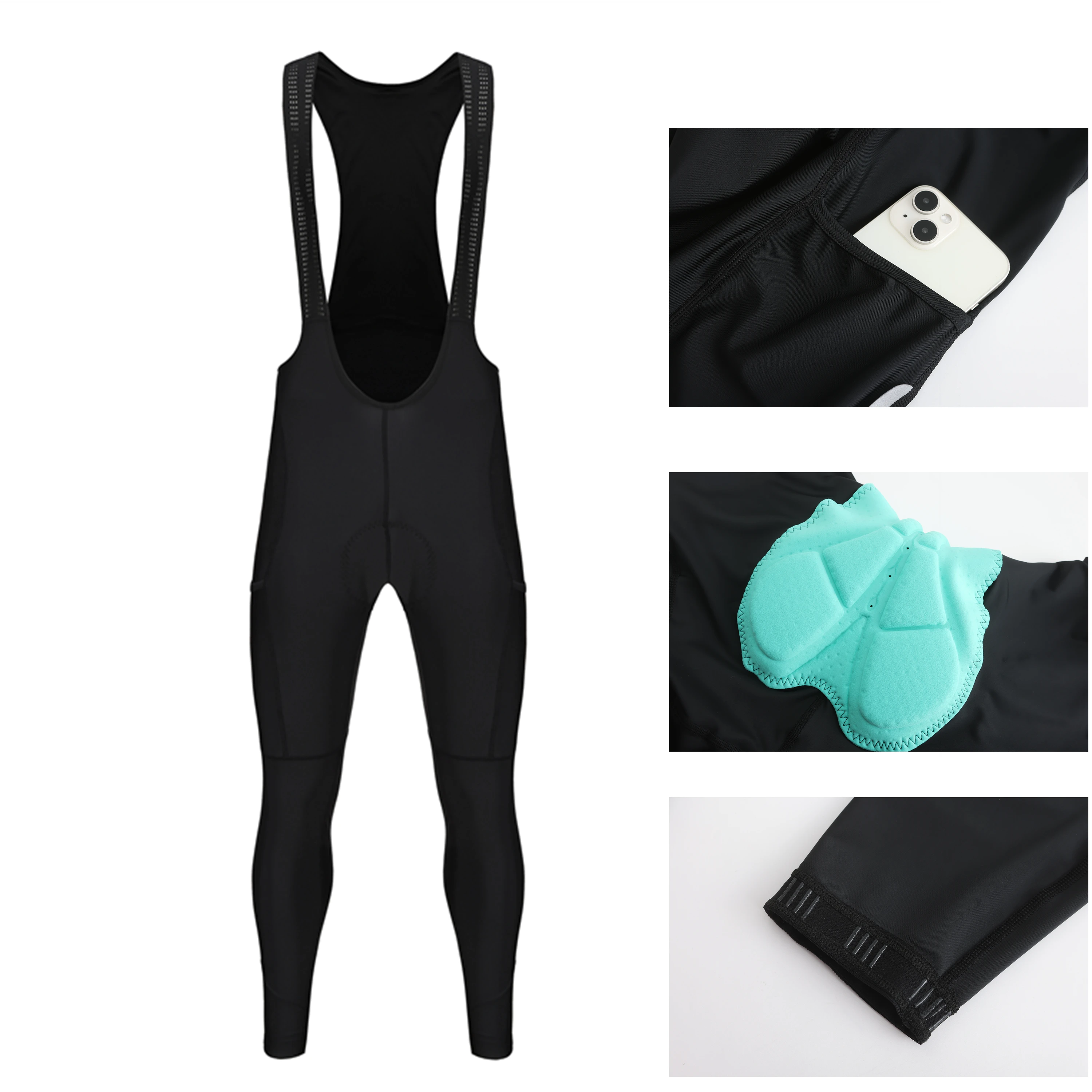 Rfmtb 2024 männer radhose sommer & herbst schnell trocknende mtb fahrrad hose high end atmungsaktiv 2 taschen reflektierende lange strumpfhose Image