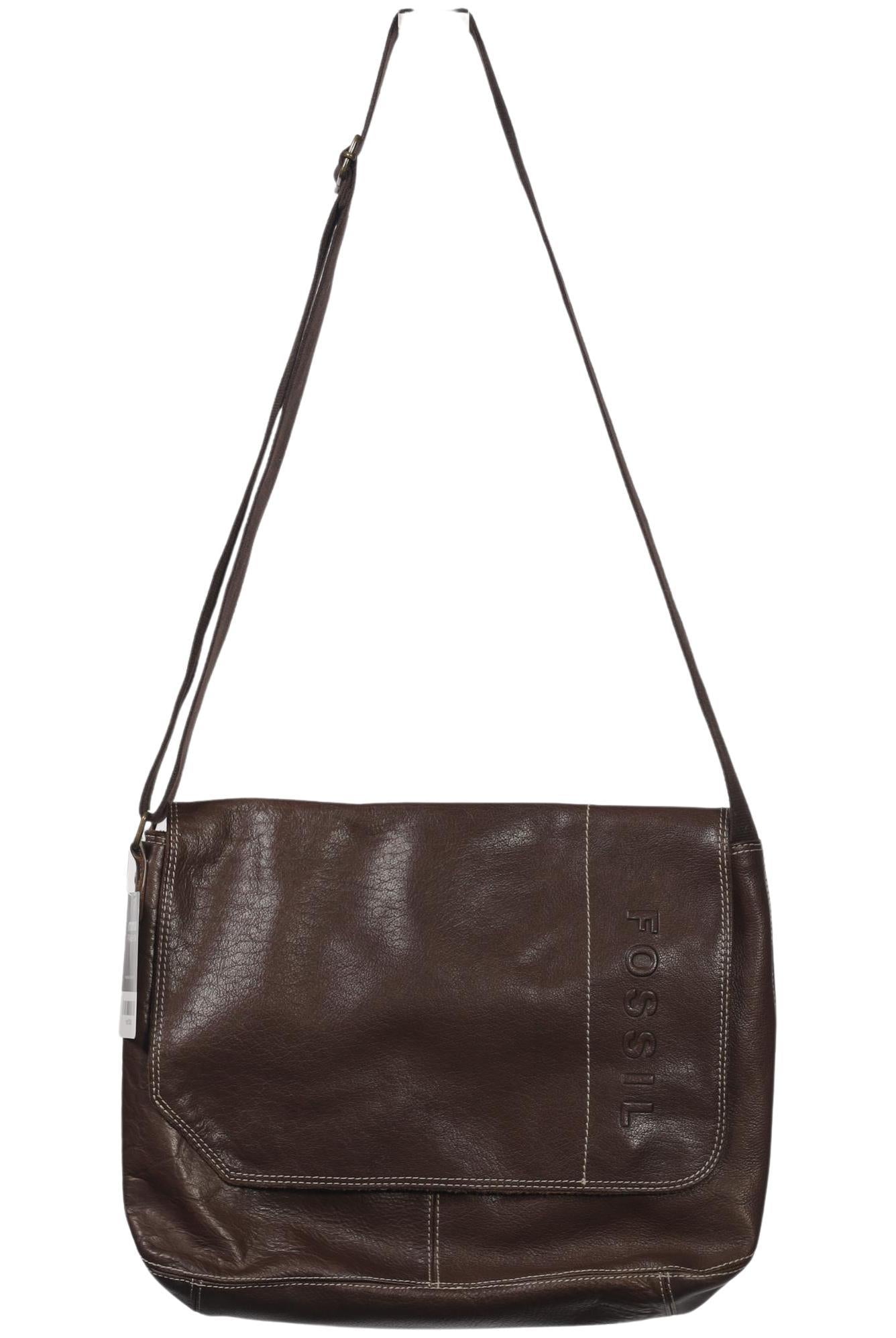 Fossil Damen Handtasche gross Leder, Gr. , Braun, kein / Etikett / Leder