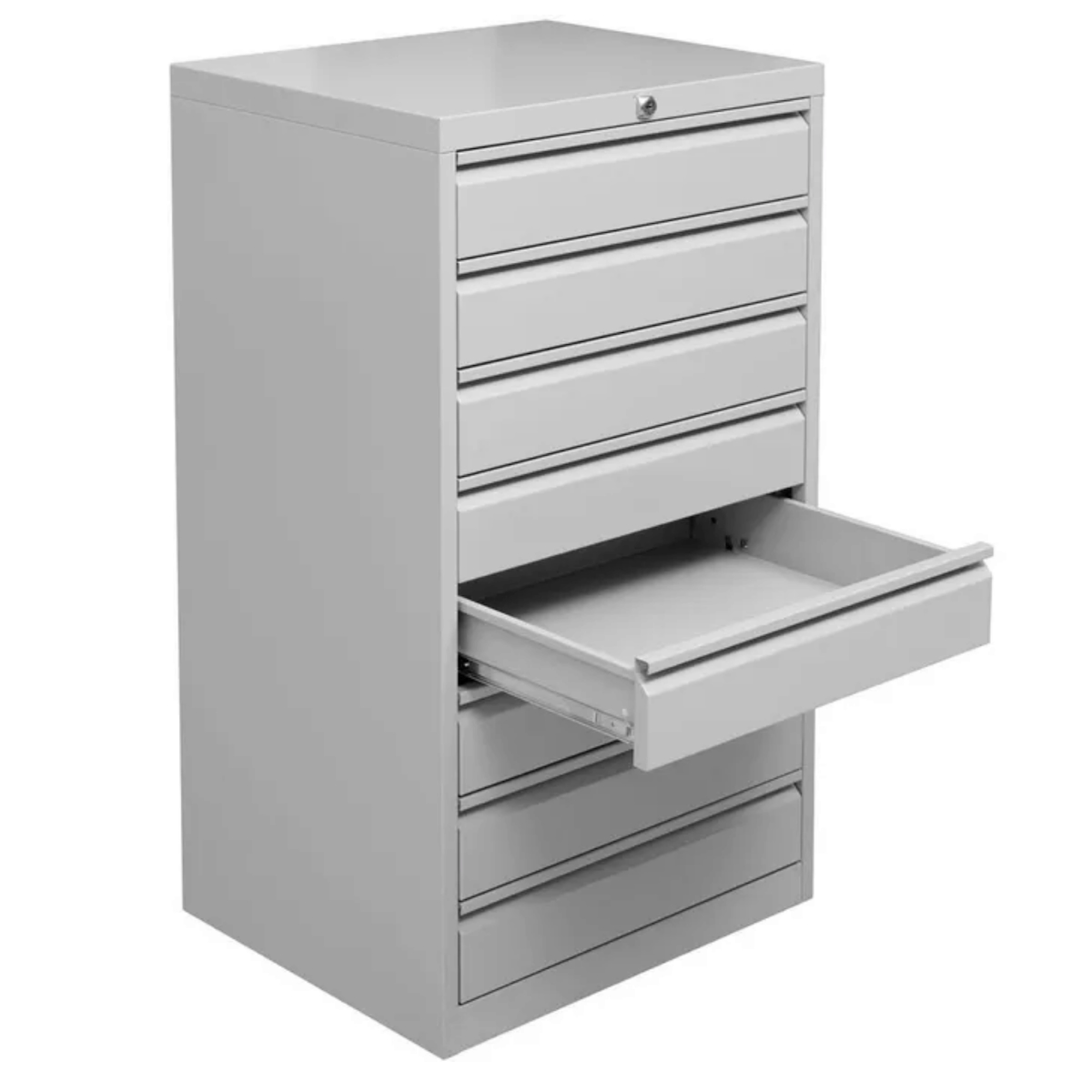 PROREGAL Schubladenschrank Swan | 8 Schubladen | DIN A3 | HxBxT 98x53x43cm | Grau Image