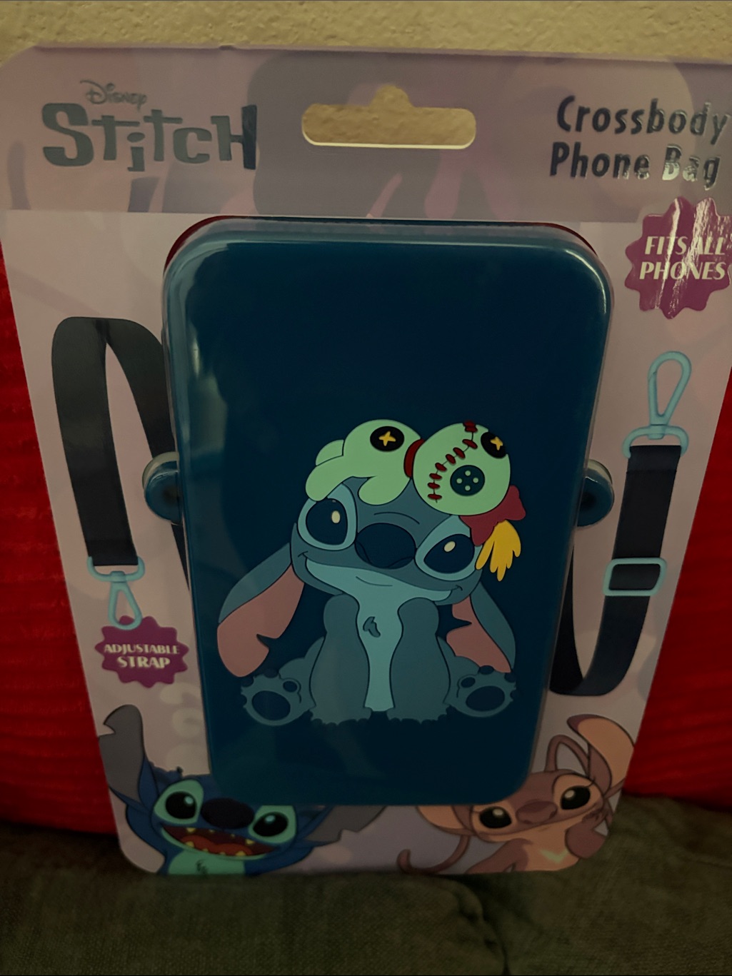 Disney Cell Phones & Accessories | Disney Stitch Dark Teal Hard Shell Crossbody Phone Bag | Color: Blue/Green | Size: Os