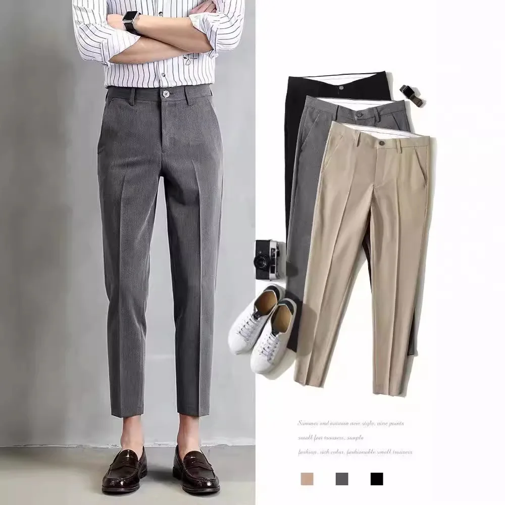 Herren Sommer Slim Fashion Business Casual Hosen Herren elastische Anzug kurze Hosen plus Größe 28-36