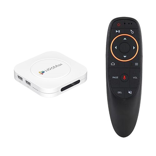 H96 Max Android 14 TV-Box, 8K Ultra HD Smart-Streaming-Media-Player, Google Assistant Sprachfernbedienung, unterstützt Netflix, YouTube, Prime Video und Disney, weiße 8K UHD Heimkino-Systembox für Image