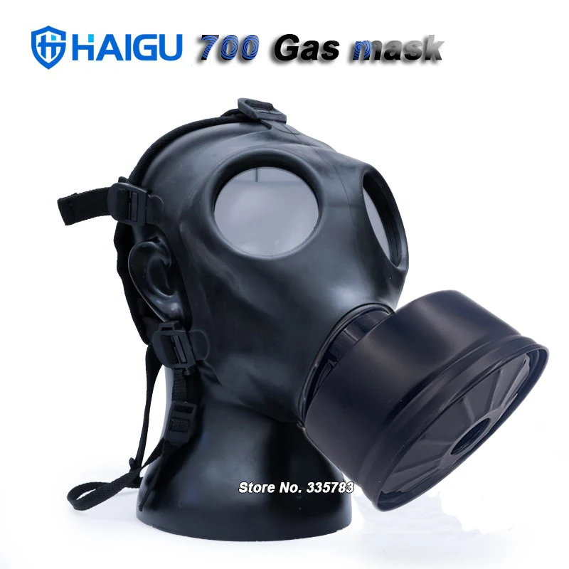 HG -700 Atemschutzmaske, schwarze TPE-Abdeckung, klassischer Stil, Atemmaske, organisches Gas, anorganisches Gas, Industrie, Landwirtschaft, Filter Image