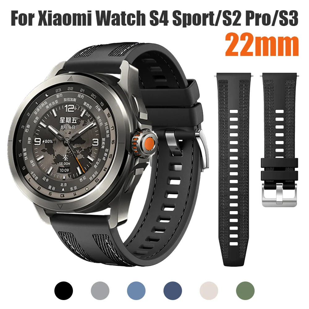 22mm Silikon Armband Für Xiaomi Uhr S4 Sport S4 S2 Pro Ersatz Smartwatch Uhr bands Für Uhr S2 46mm 42mm S1 Pro Image