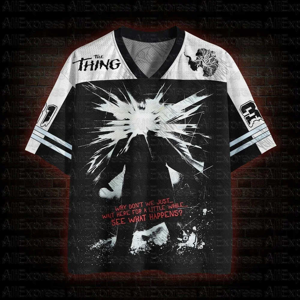 2026 Neue Film-Sportmode Kurzarm-V-Ausschnitt Streetwear für Erwachsene und Kinder Gothic-Stil Horror-Fans Geschenk Image