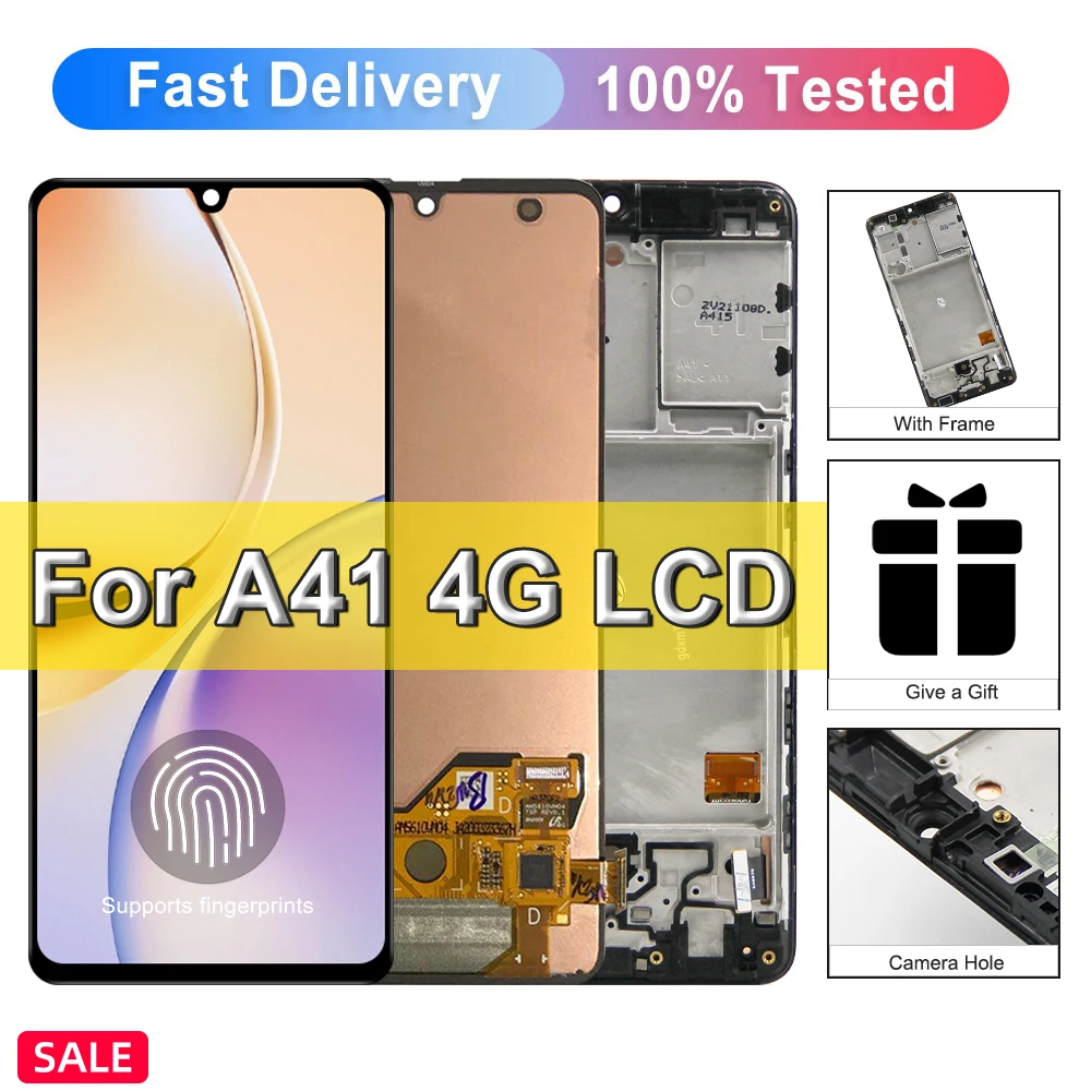 Super AMOLED für Samsung Galaxy A41 SM-A415F A415 LCD-Display Touchscreen-Digitizer Ersatzteile für Samsung A41 LCD Image