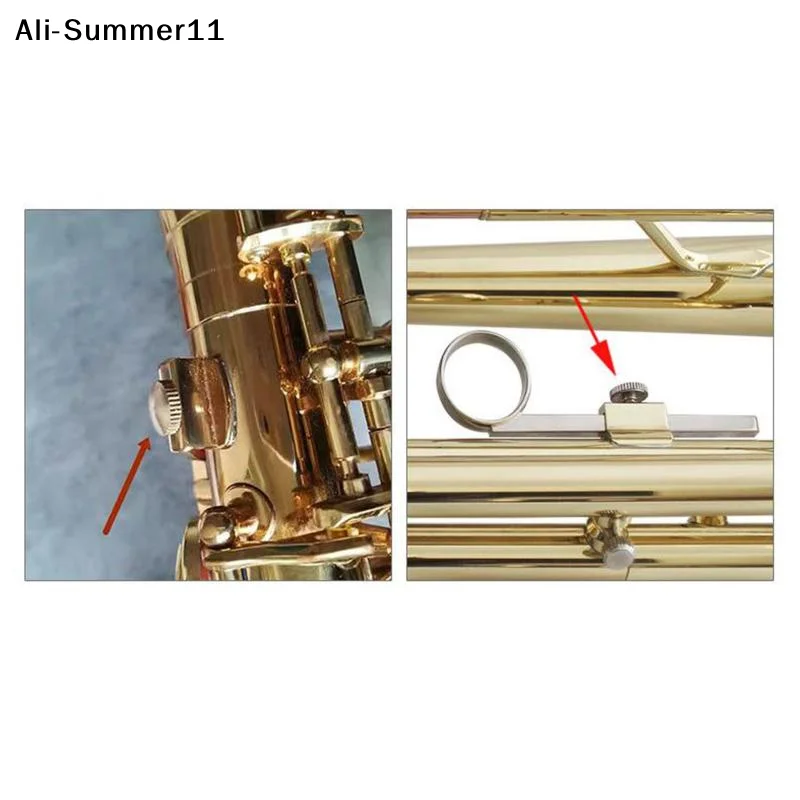 【U11】2 Stück 10*8*4mm Saxophon-Messingschrauben Fingerring-Schrauben für Bb-Trompete Alt-Horn M4 Instrumententeile Image
