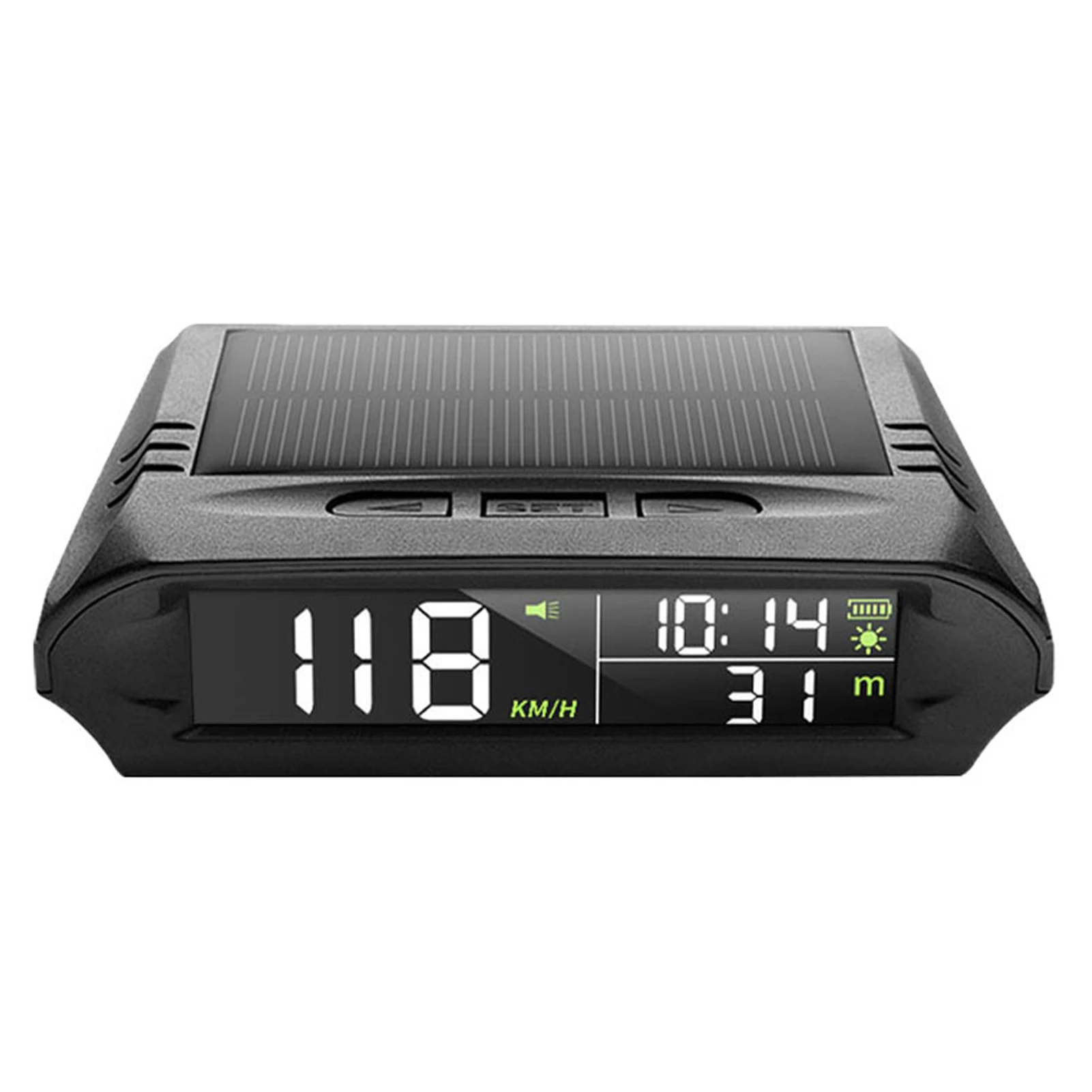 Kabelloses Auto-Head-up-Display mit Solar-GPS, Digitaler Tachometer mit LCD-Bildschirm, Geschwindigkeitsalarm, KMH/MPH, Zeit/Höhe/Temperatur Image