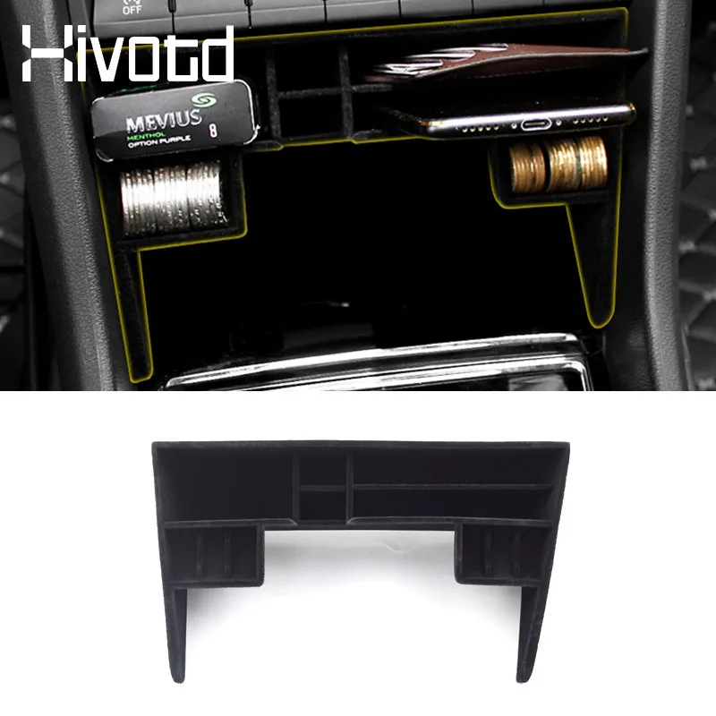 Hivotd Für Skoda Kodiaq Auto Zentralen Console Storage Box Multi-grid Verstauen Aufräumen Große Kapazität Behälter Innen Zubehör Image