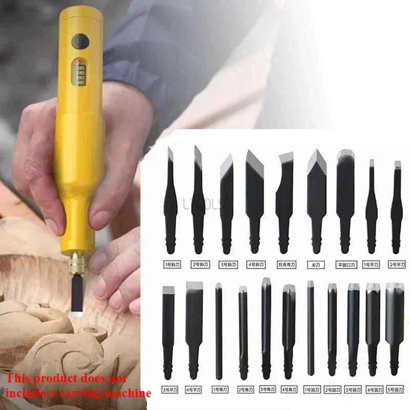 5/10/20pc Carving Klinge für Lithium/plug-in Elektrische Carving Maschine Zimmerei Power Sculpt Meißel Klinge wurzel Carving Stift Messer Image