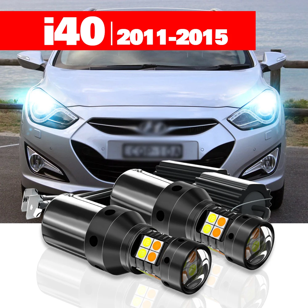 Für Hyundai i40 2011-2015 2 Stück LED Dual Mode Blinker + Tagfahrlicht DRL 2012 2013 2014 Zubehör Image