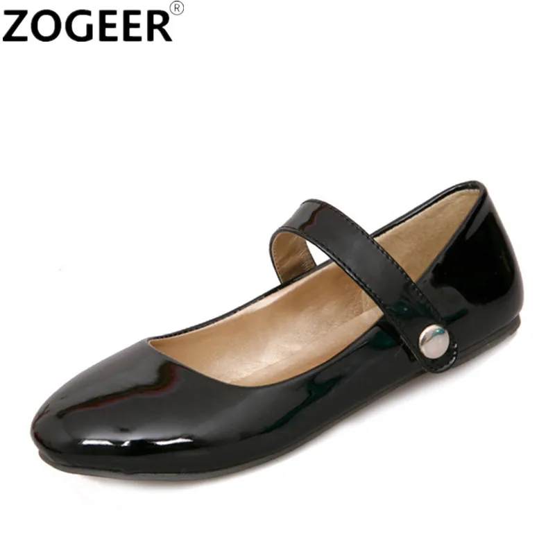 Mode Loafer Frauen Wohnungen Patent Leder Schwarz Blau Rot Nude Runde Kappe Mary Janes Schuhe Casual Flache Schuhe Frau Große Größe 48