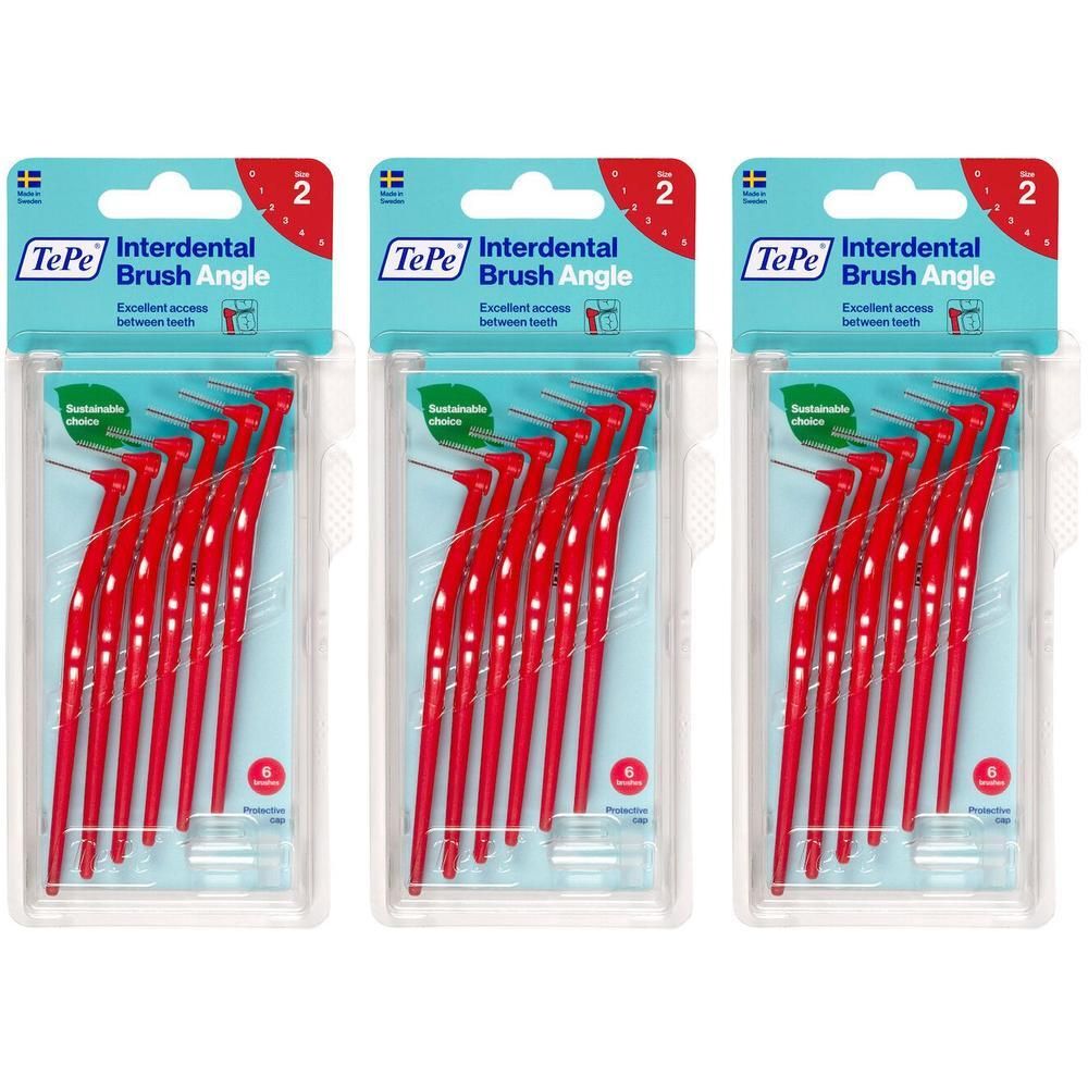 TePe Angle™ Rosso Scovolino Interdentale blister ISO 2 - 0,5 mm 3x6 St