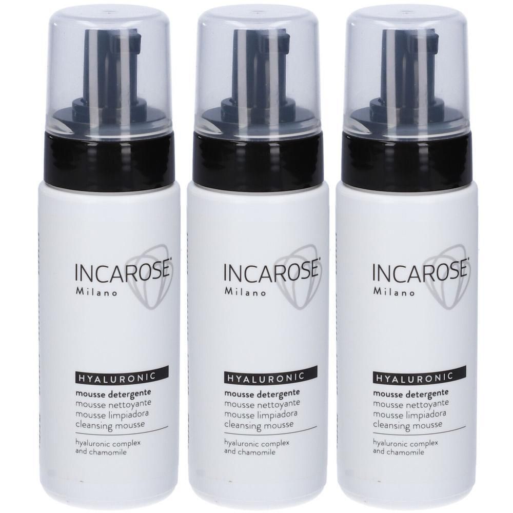 Incarose Hyaluronic Mousse Detergente Viso 3x200 ml