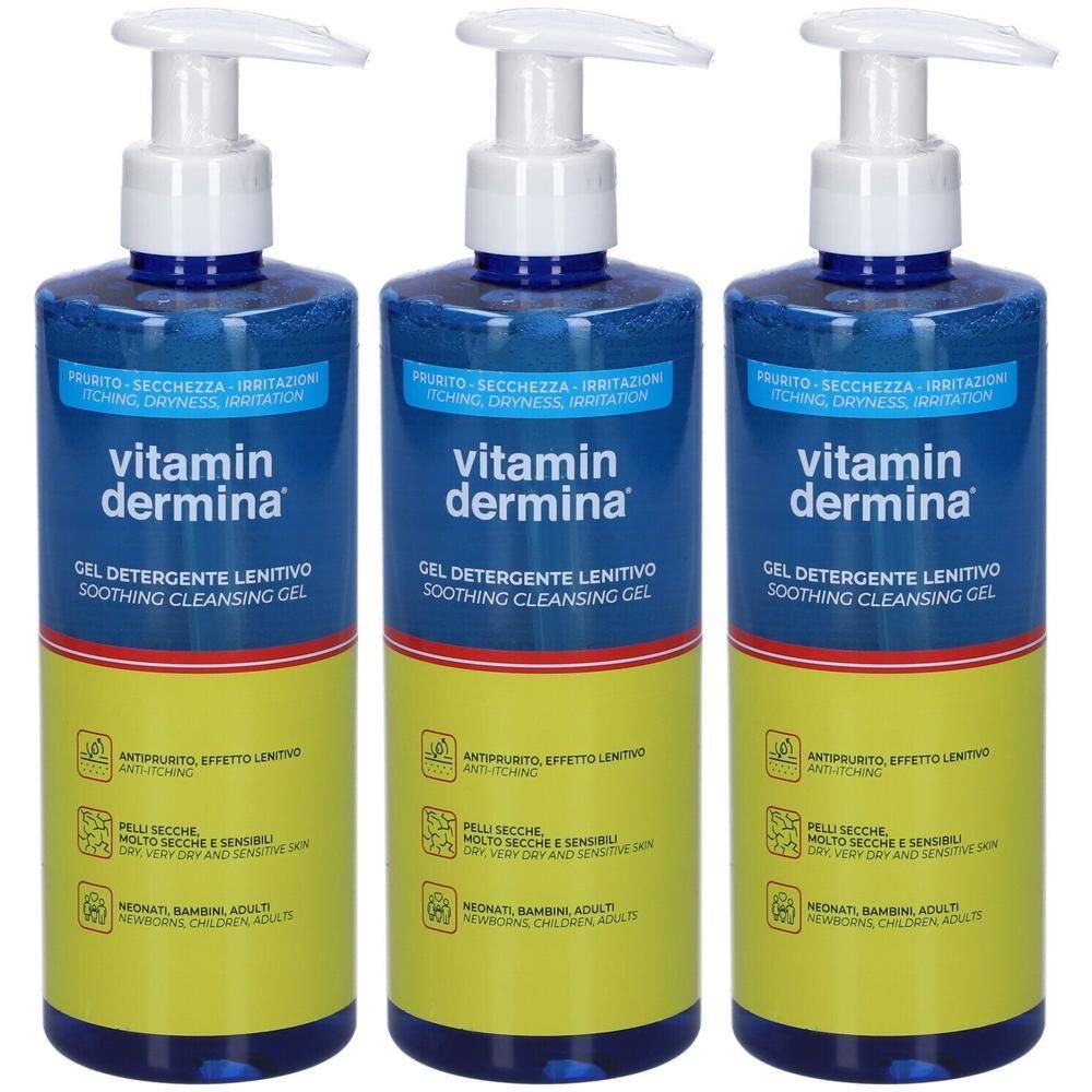 Vitamin Dermina Gel Detergente Lenitivo 3x500 ml
