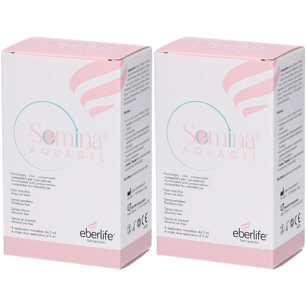 Semina Aquagel 30 Ml 6 Applicatori 2x30 ml Crema