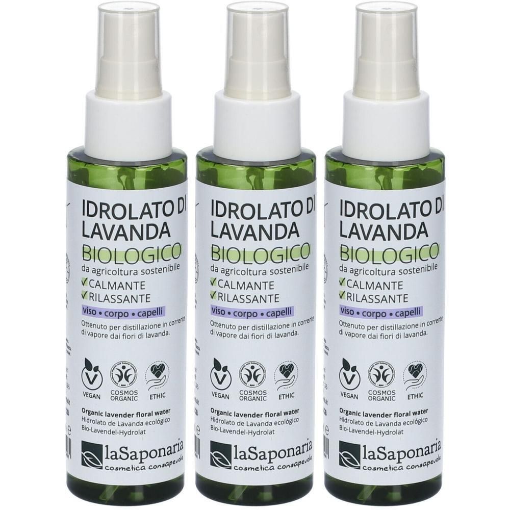 La Saponaria Idrolato di Lavanda BIO 3x100 ml