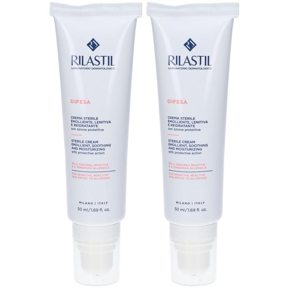 Rilastil Difesa Crema Sterile Emolliente Lenitiva Reidratante 2x50 ml