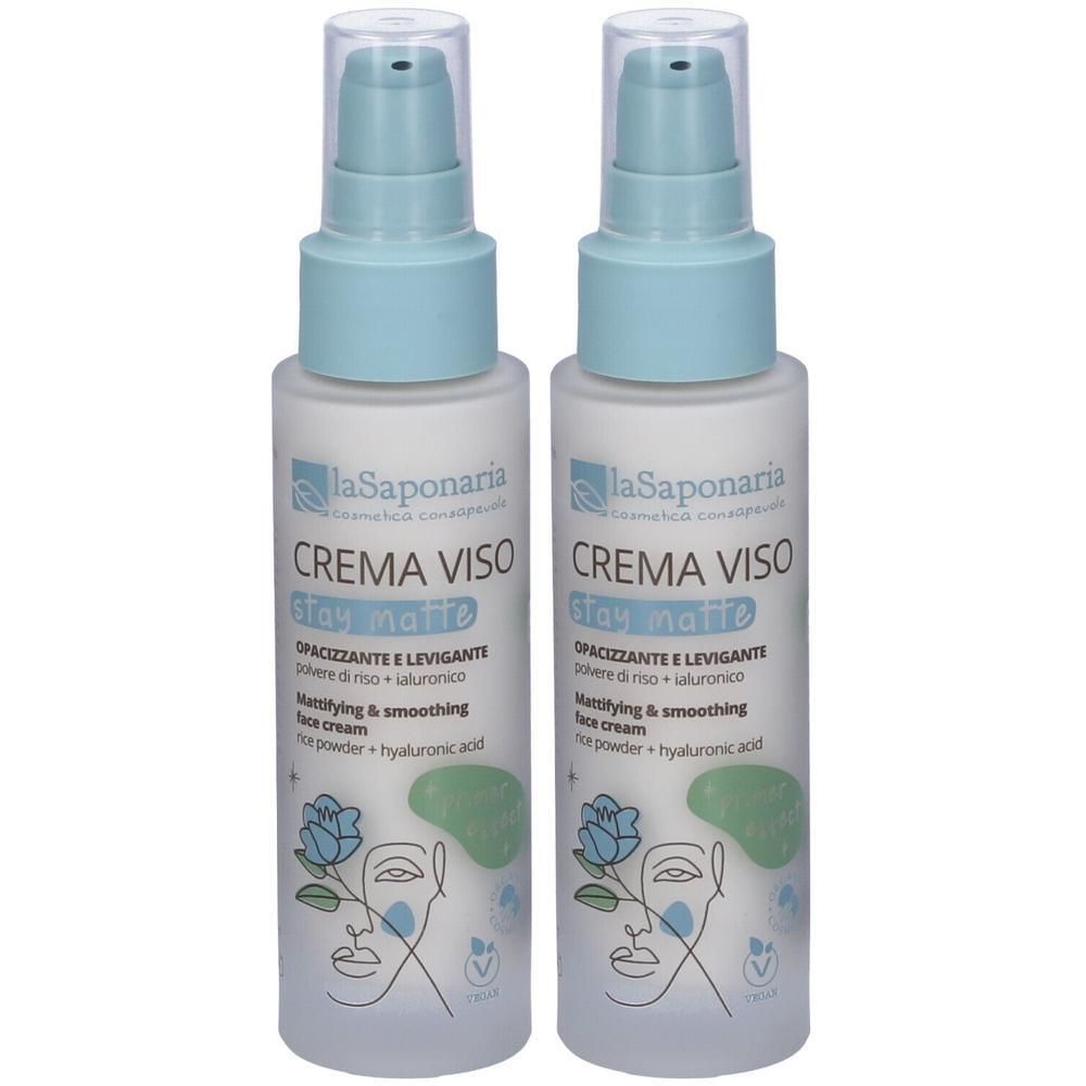La Saponaria Crema viso Stay Matte 2x50 ml