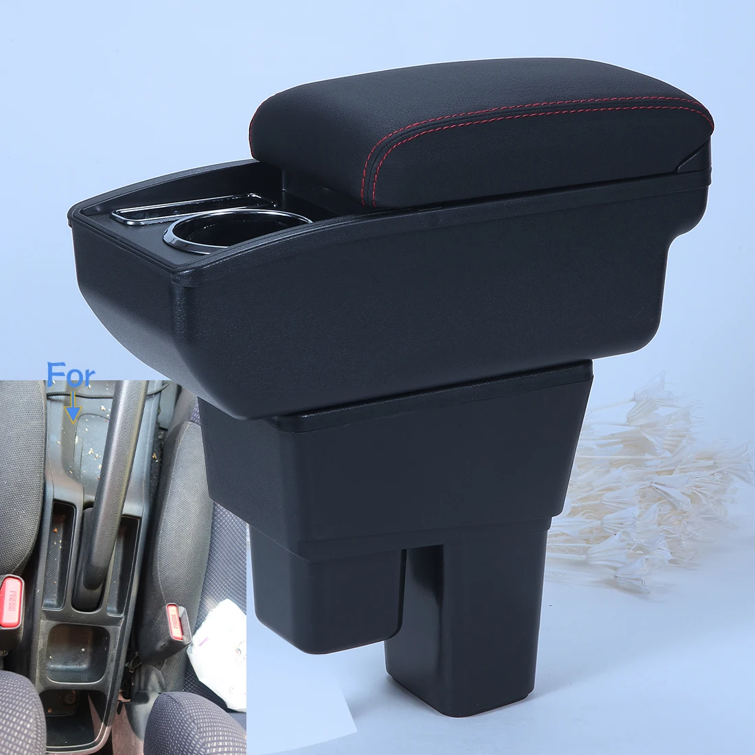 Für Honda Jazz Armlehne Box Für Honda Fit Jazz 2 Auto Armlehne 2008 2009 2010 2011 2012 2013 Lagerung box Innen Auto Zubehör Image