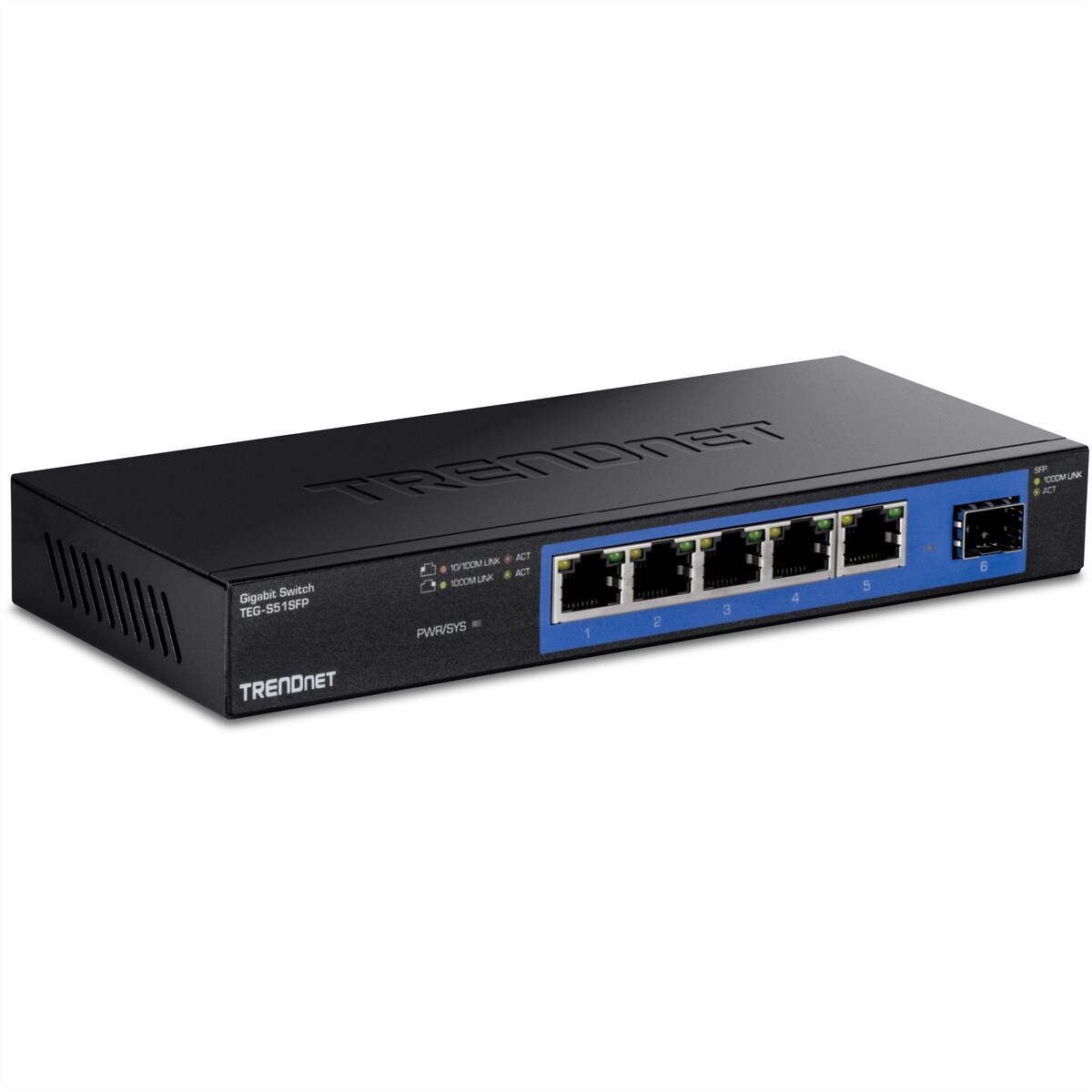 TRENDnet TEG-S51SFP 5-Port Switch Gigabit mit SFP Slot Image