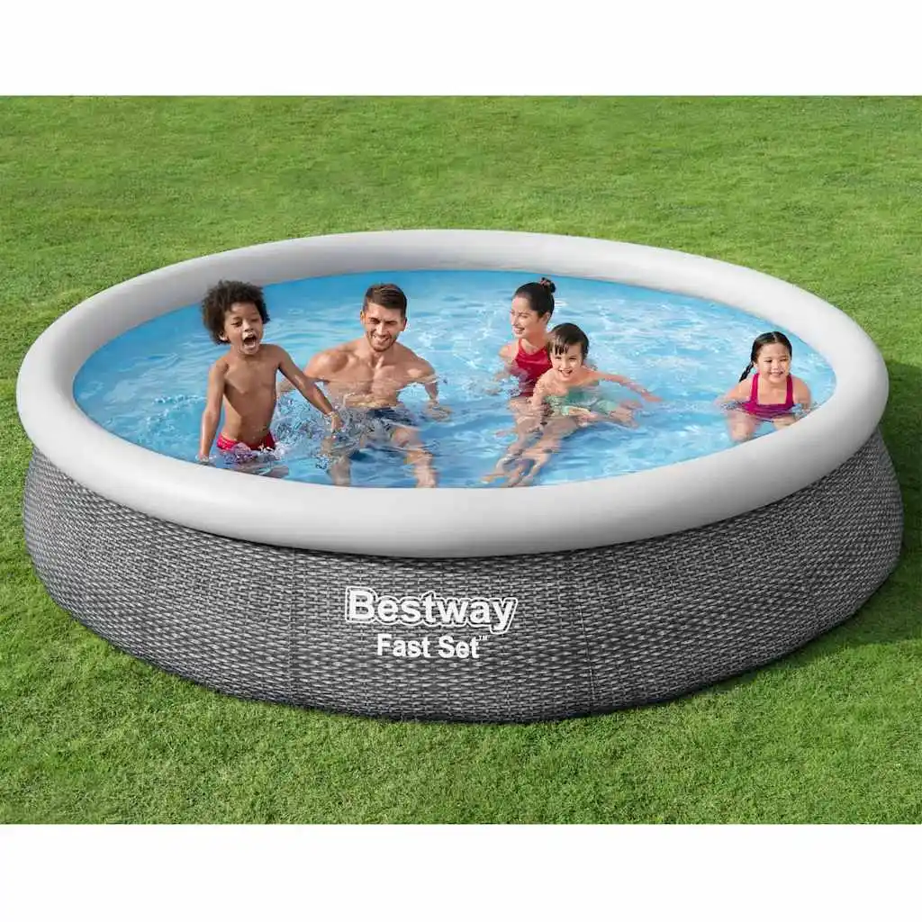 Piscine ronde Bestway 366x76 cm, piscine de jeu aquatique pour extérieur, jardin, piscine familiale, piscine de loisirs, fête aquatique d'été