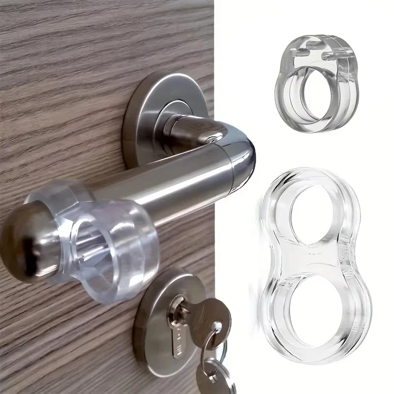 Türstopper-Pad, Bodentürstopper, Aufprall, Babygriff, transparent, für Zuhause, Sicherheit, Puffer, Silikon, Schutz, Zubehör, Wand-Türstopper Image