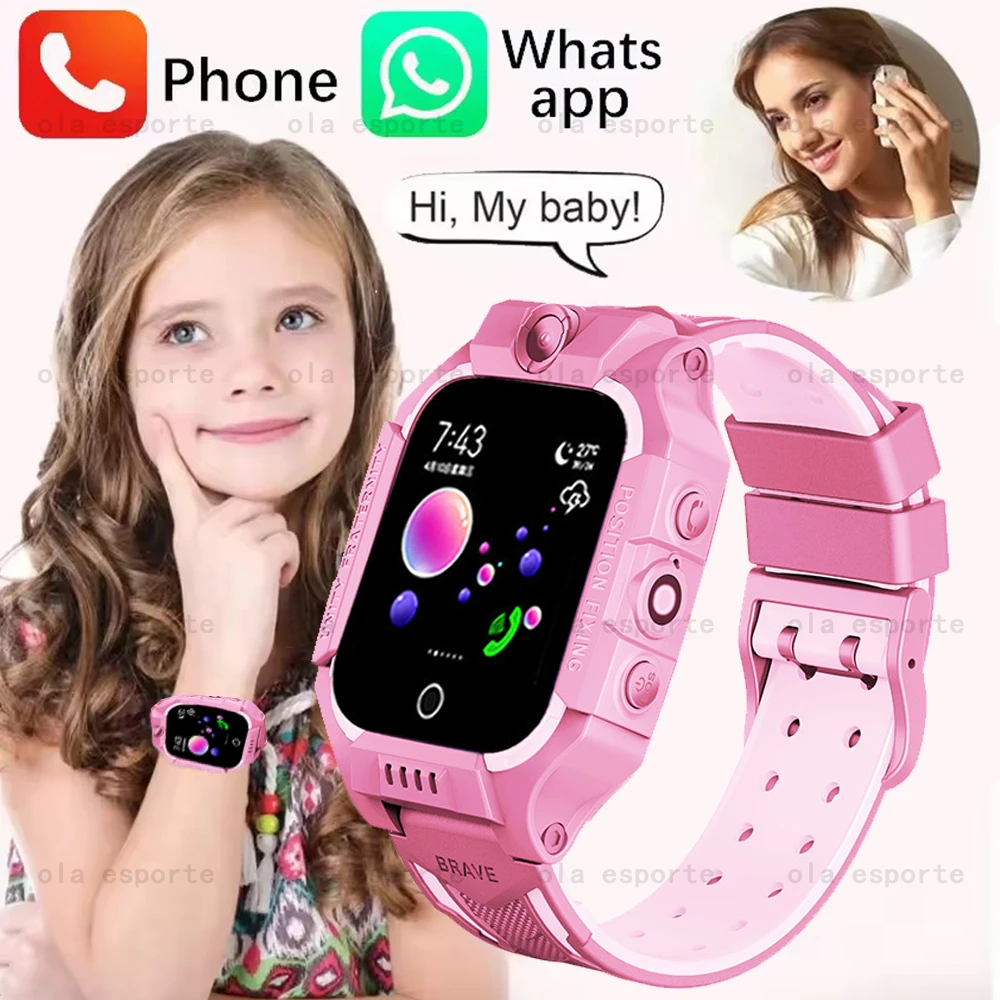 Neue Kinder Smart Uhr GPS SOS IP68 Wasserdichte Smartwatch Uhr 4G Video Anruf Telefon SIM Karte Standort Tracker Kinder armbanduhr Image